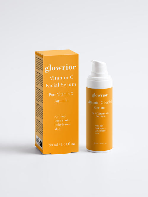 Glowrior Bright Boost Vitamin C Serum with 2% Natural Vitamin C, Ferulic Acid and Hyaluronic Acid